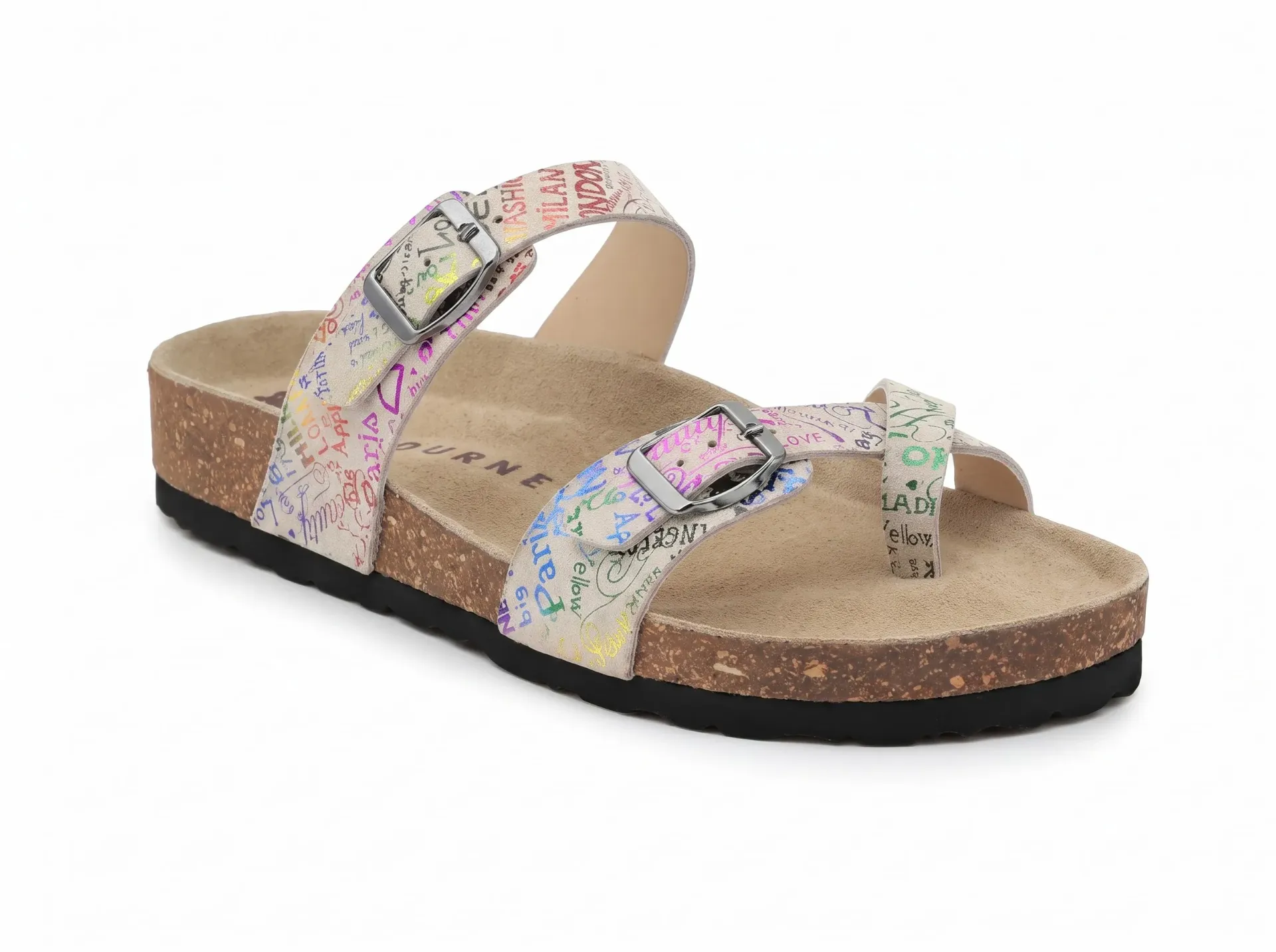 HF Journey Women Multi-Color Round Toe Sandal